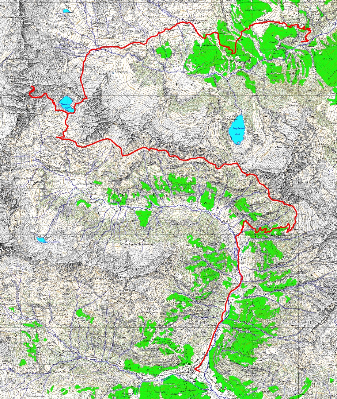 Tourenplan Val Verzasca